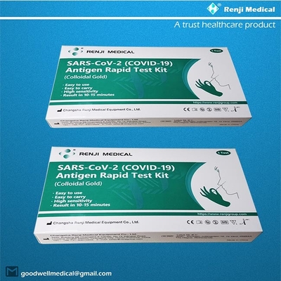 Renji   Tampone rapido di Kit Nasal della prova dell'antigene di COVID 19 (oro colloidale) 10 - 15Min