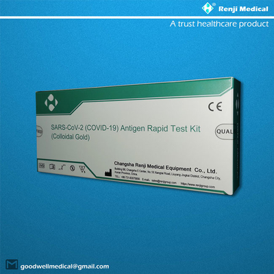 Corredo difficile rapido dell'antigene colloidale dell'oro, corredo nasale della prova Sars-Cov-2 AG del tampone