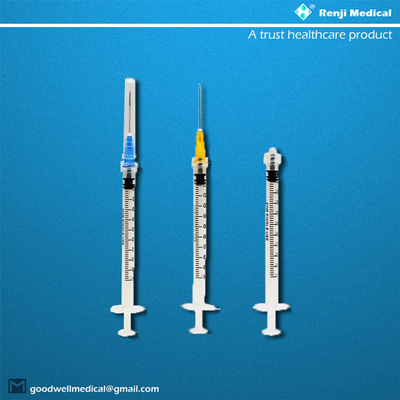 Materiali di consumo medici eliminabili sterilizzati, siringa 1ml della classe III con l'ago
