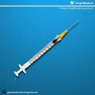 Materiali di consumo medici eliminabili sterilizzati, siringa 1ml della classe III con l'ago